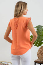 Load image into Gallery viewer, Striped Sleeveless V Neckline Top with Lace Details
