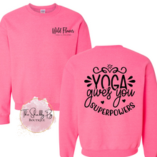 Load image into Gallery viewer, Wild Flower Yoga Crewnecks
