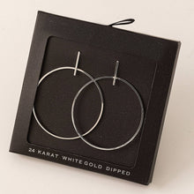 Load image into Gallery viewer, Gold Dipped Thin Hoop Drop Earrings
