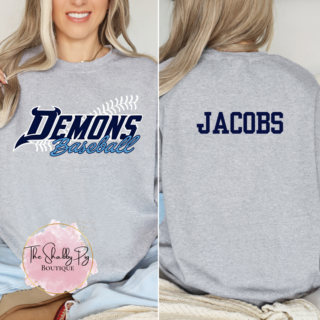 11U Demons Baseball Logo & Stitches |T-Shirts, Tanks, Crewnecks, Hoodies