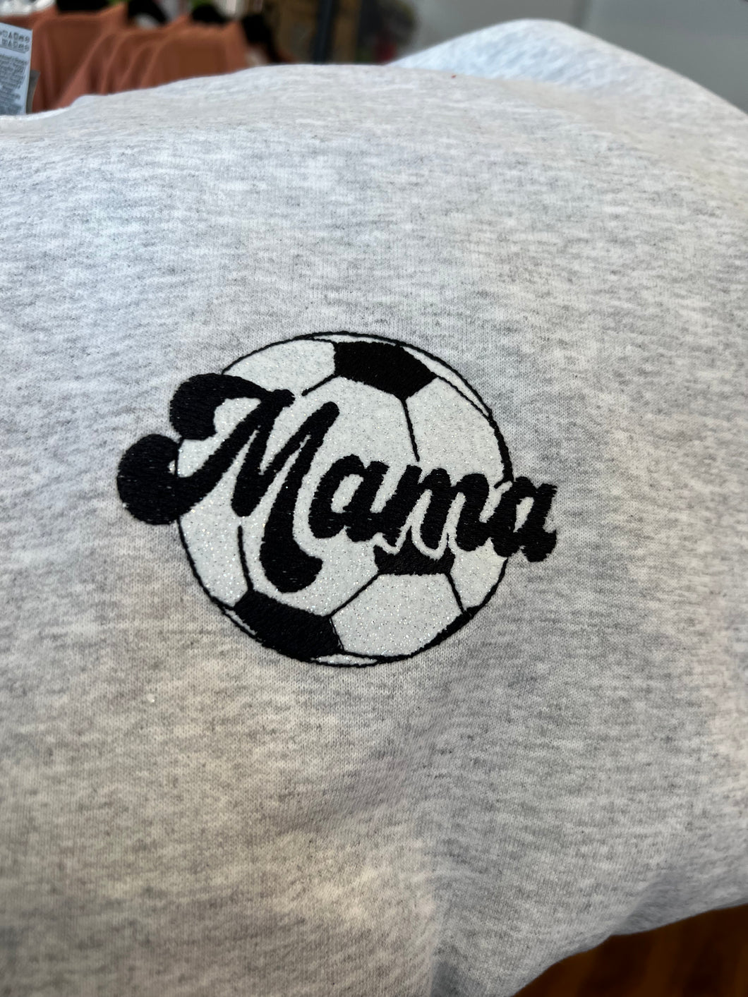 Embroidered Soccer Mama & Name(s) Crewneck.