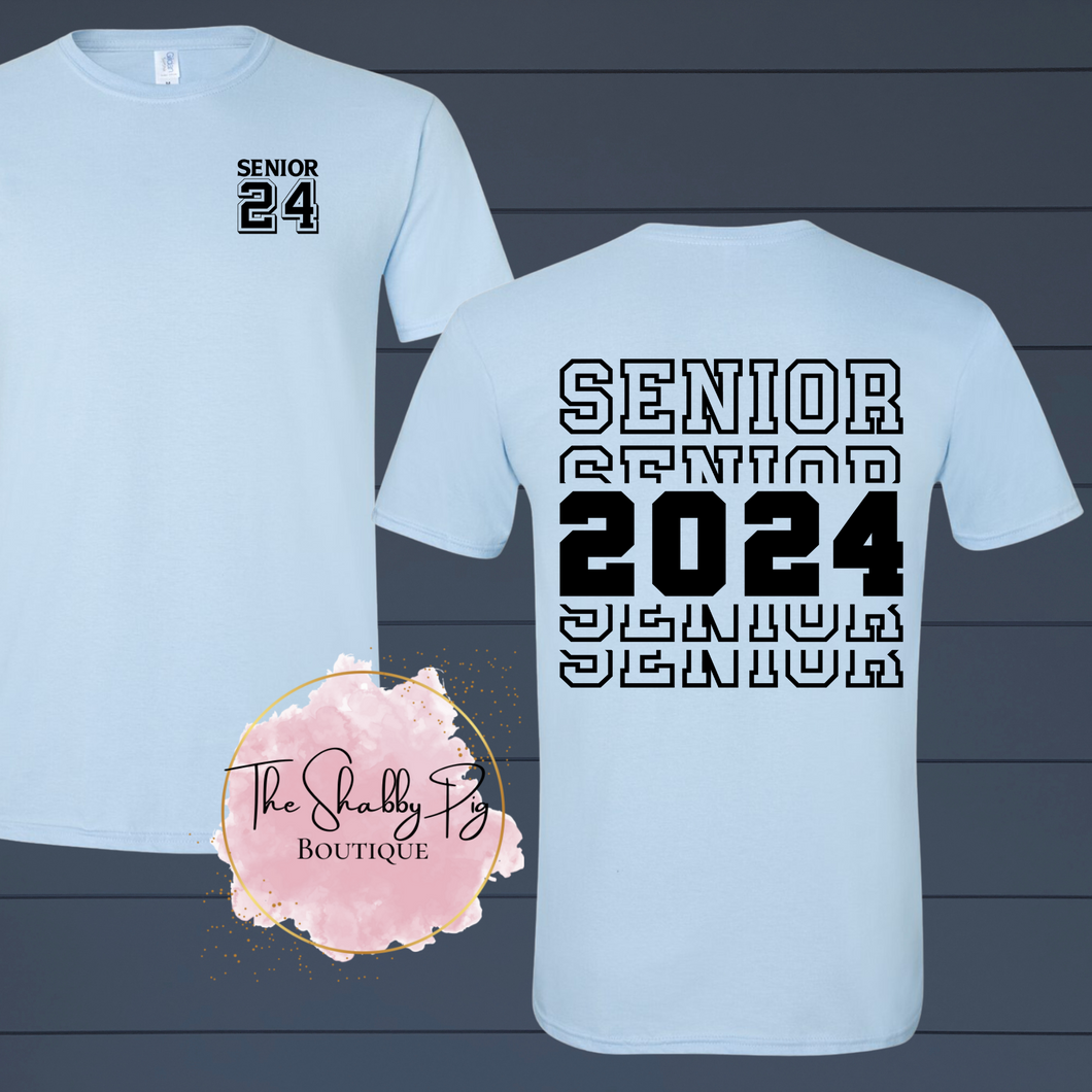 Senior 2024 T-Shirt Light Blue