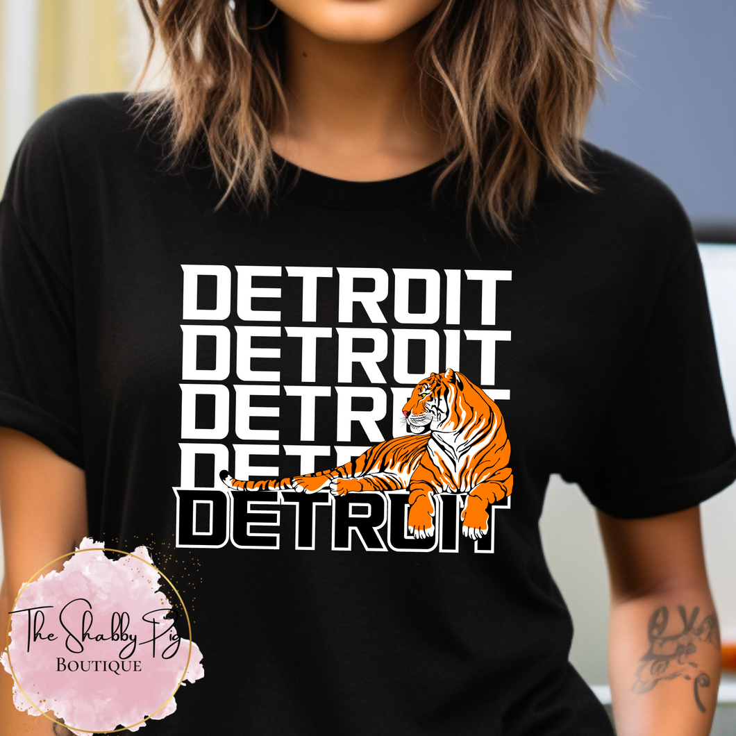 Detroit Stacked Baseball Graphic Shirt