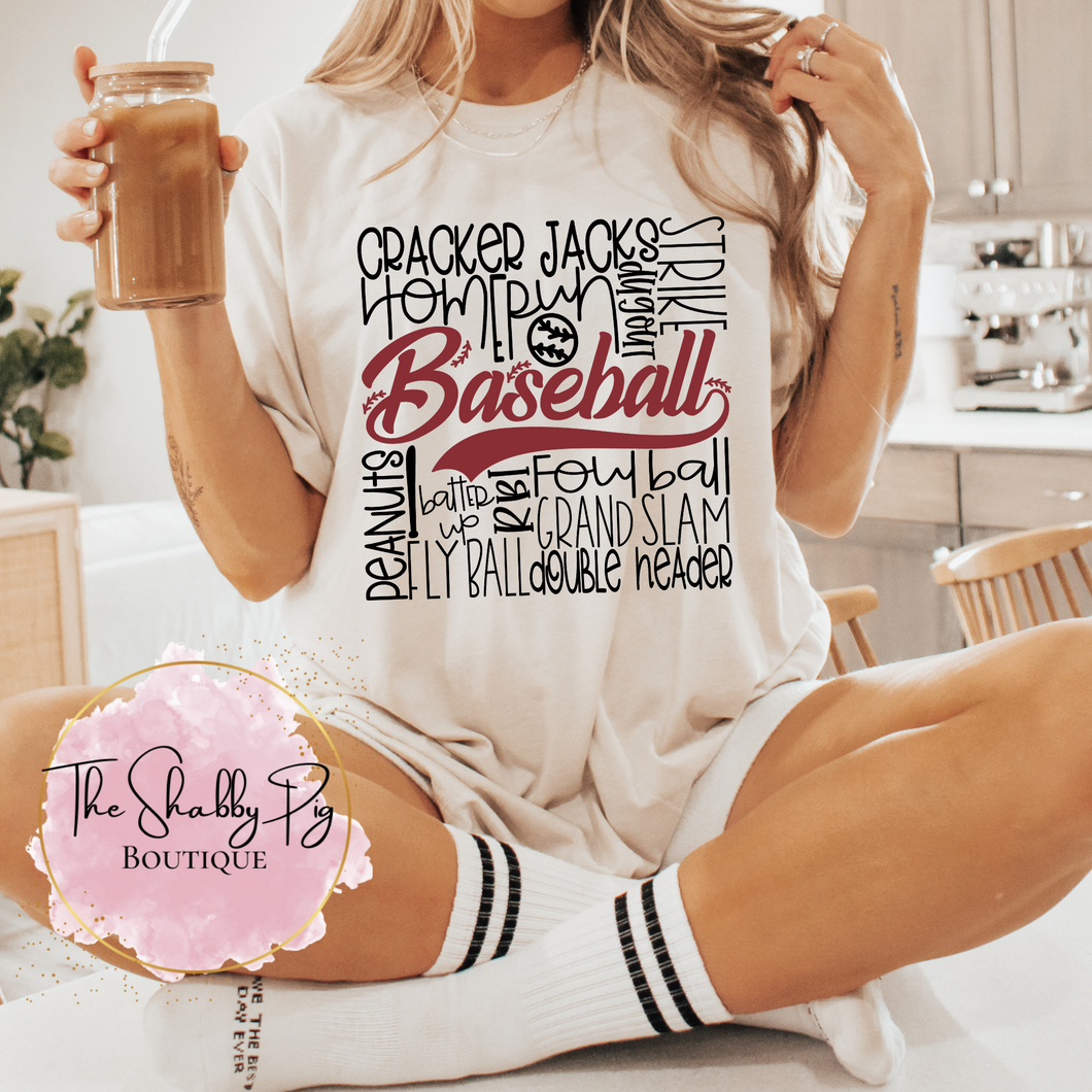 Baseball Subway Art Graphic Shirt