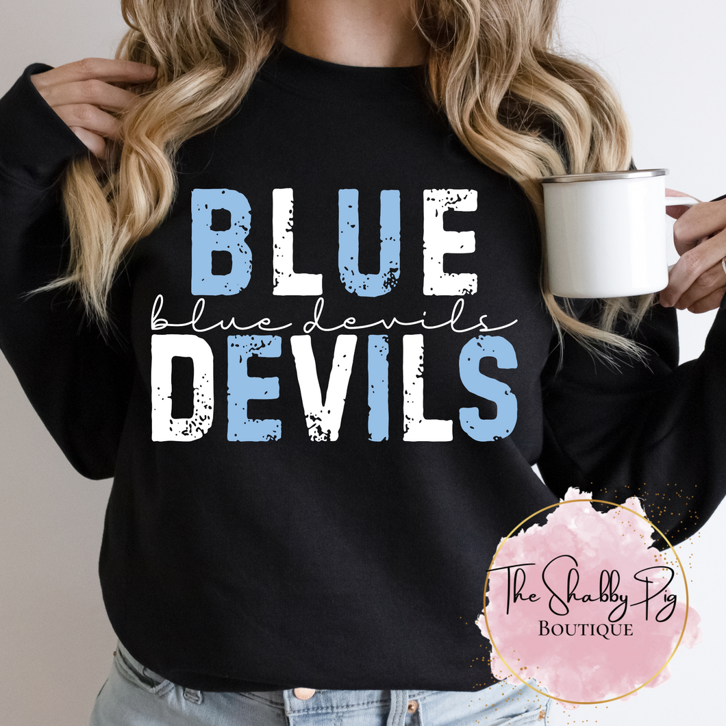 Retro Blue Devils Graphic Tee
