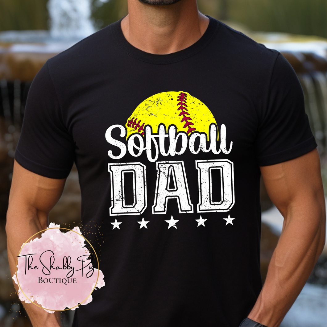 Softball Dad w/ Ball Graphic Shirt