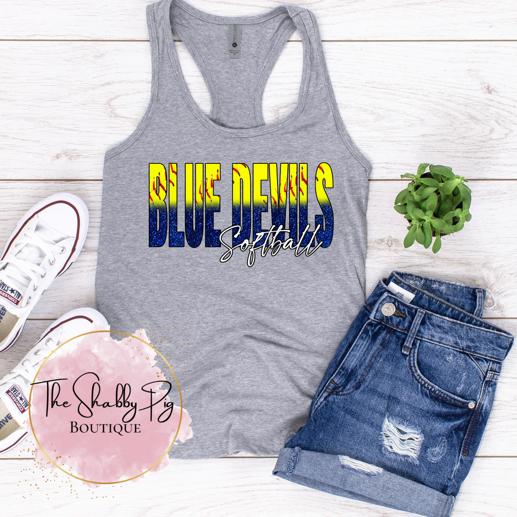 Blue Devils Softball | T-shirts, Tanks, Crewnecks, Hoodies