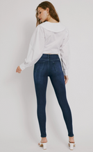 Load image into Gallery viewer, Kan Can High Rise Super Skinny Dark Stone wash Jeans
