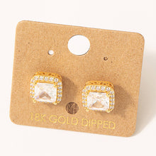 Load image into Gallery viewer, Square Rhinestone Stud Earrings
