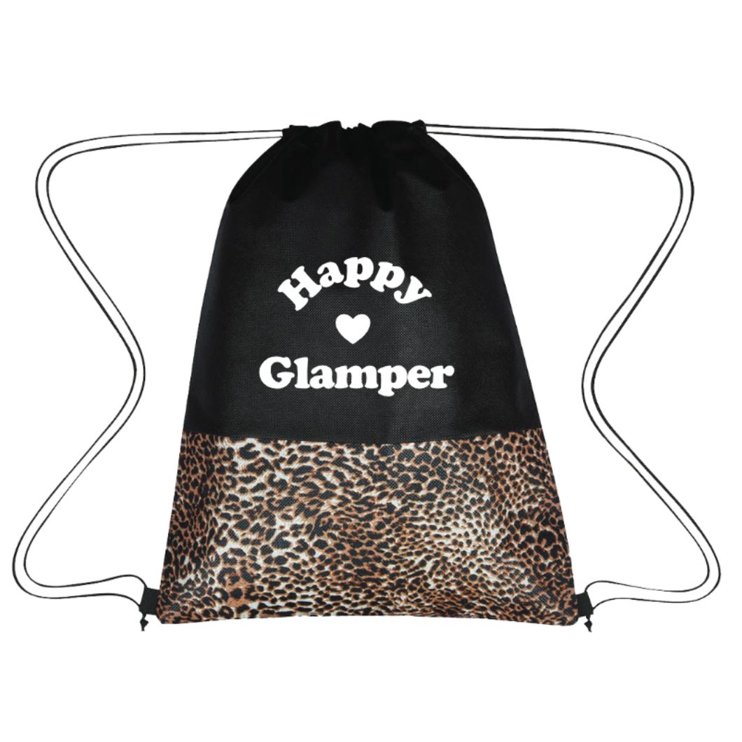 Happy Glamper Leopard Cinch Bag