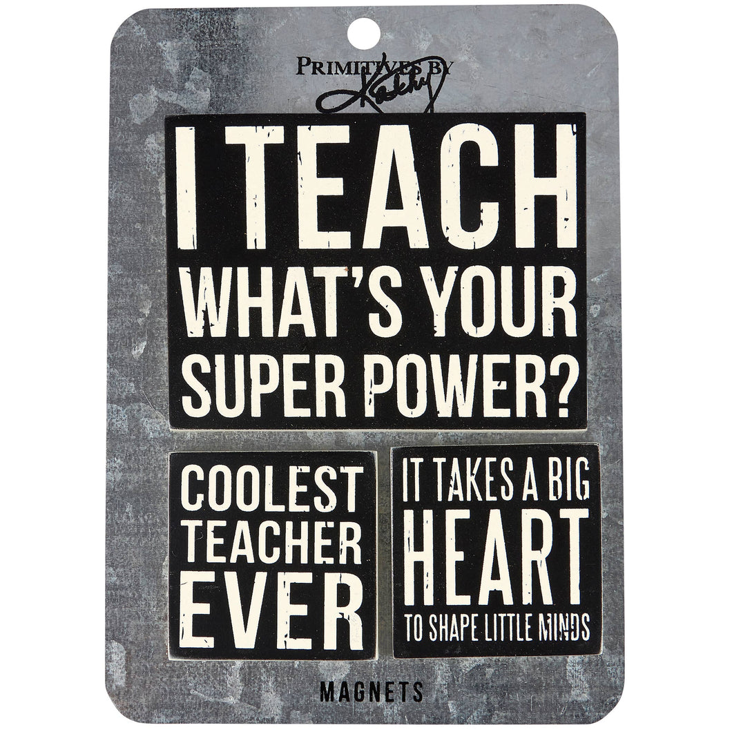 Coolest Teacher Ever Magnet Set