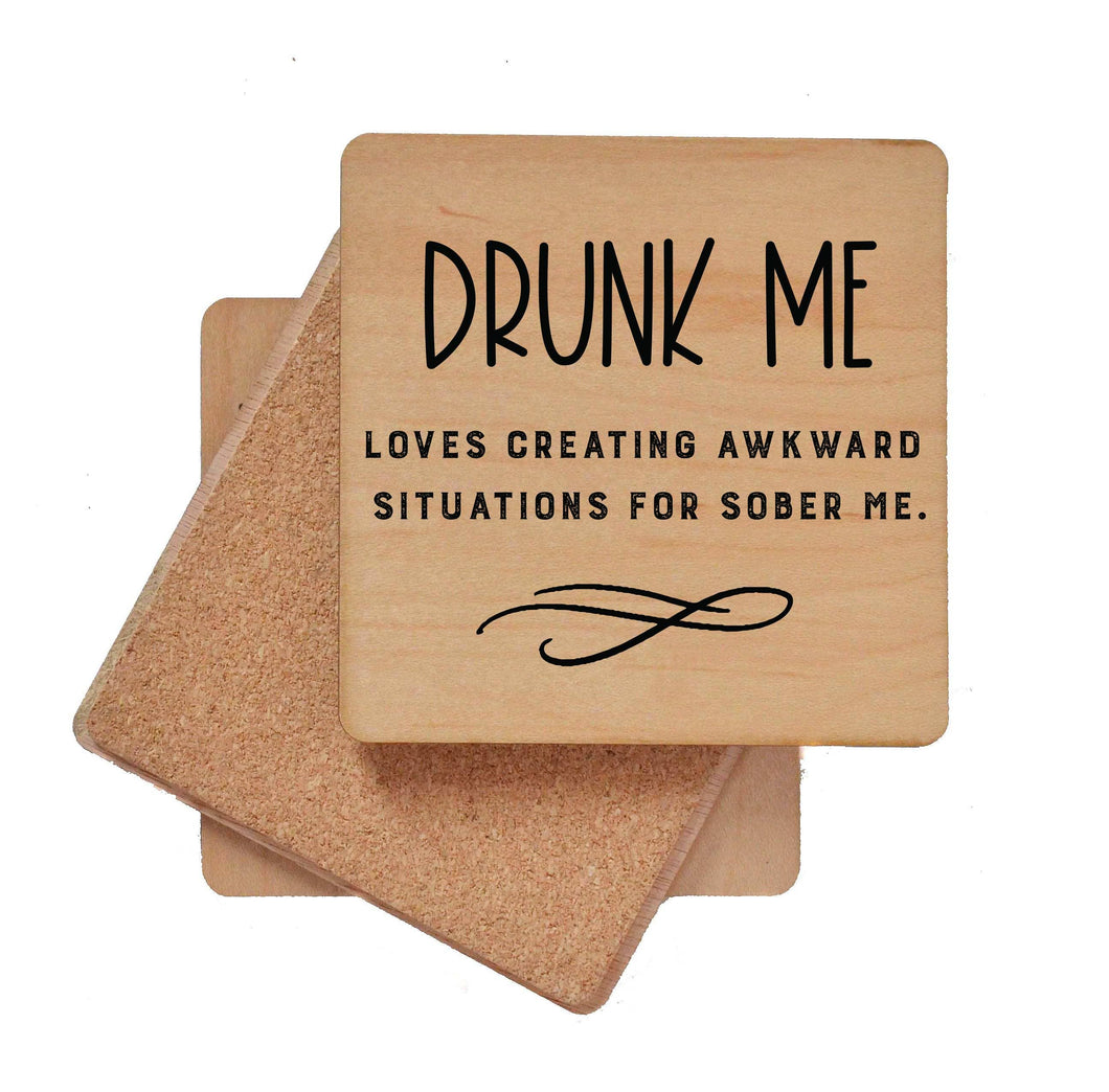 Drunk Me Loves Creating... Wood Coaster Gifts