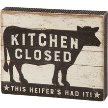 Load image into Gallery viewer, Kitchen Closed Block Sign

