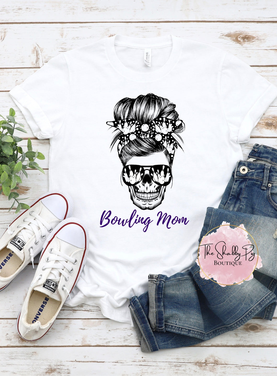 Bowling Mom Shirt | Skull