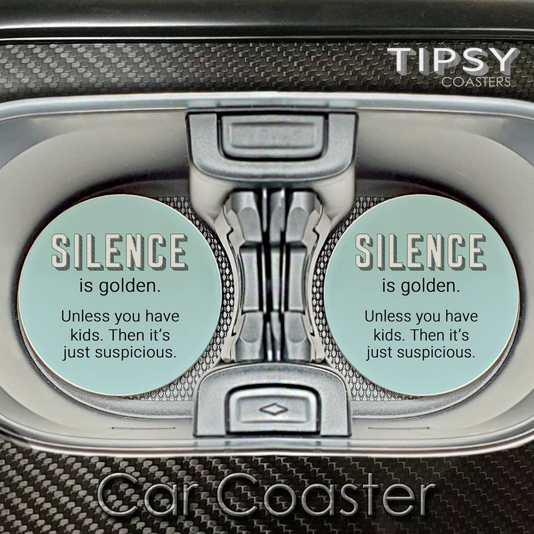 Tipsy Coasters & Gifts - Car Coaster Silence is Golden