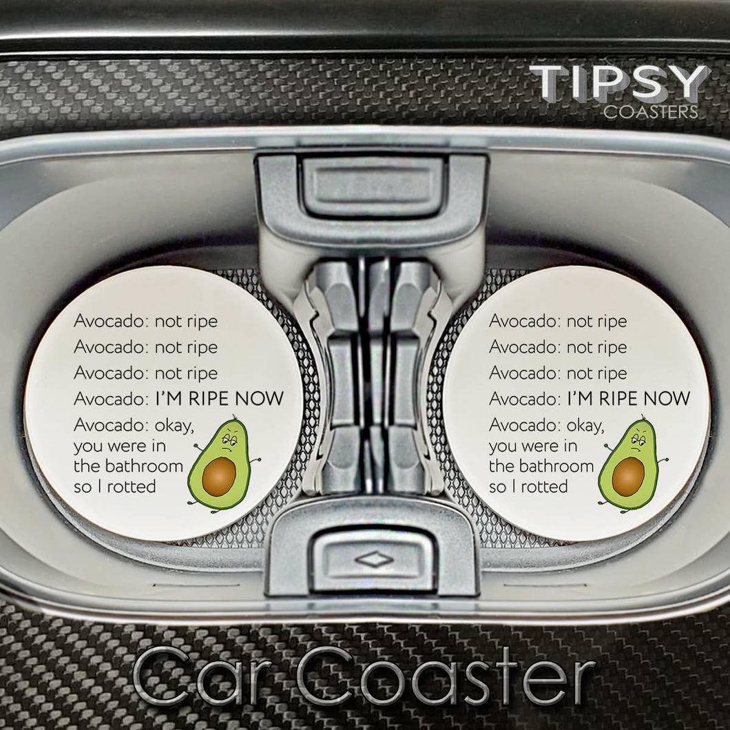 Tipsy Coasters & Gifts - Car Coaster Avocado