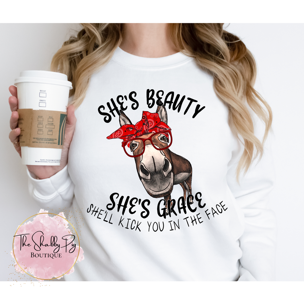 She's Beauty, She's Grace | Donkey Shirt