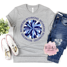 Load image into Gallery viewer, Blue Devils Cheer Pom Pom Graphic Tee | Richmond
